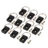 10 Pièces Anneaux en D Noirs pour Kayak Canoës Boucle en D Boucle d'Arrimage avec Vis, Anneaux en D de Sécurité pour Kayak pour Fixer les Ancres de Siège Corde