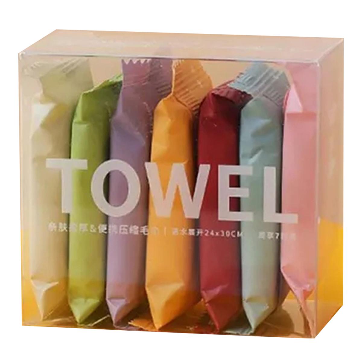 

7/14Pcs Thickened Disposable Washcloth Face Wipe Compressed Portable Travel Non-woven Face Towel Travel Supplies
