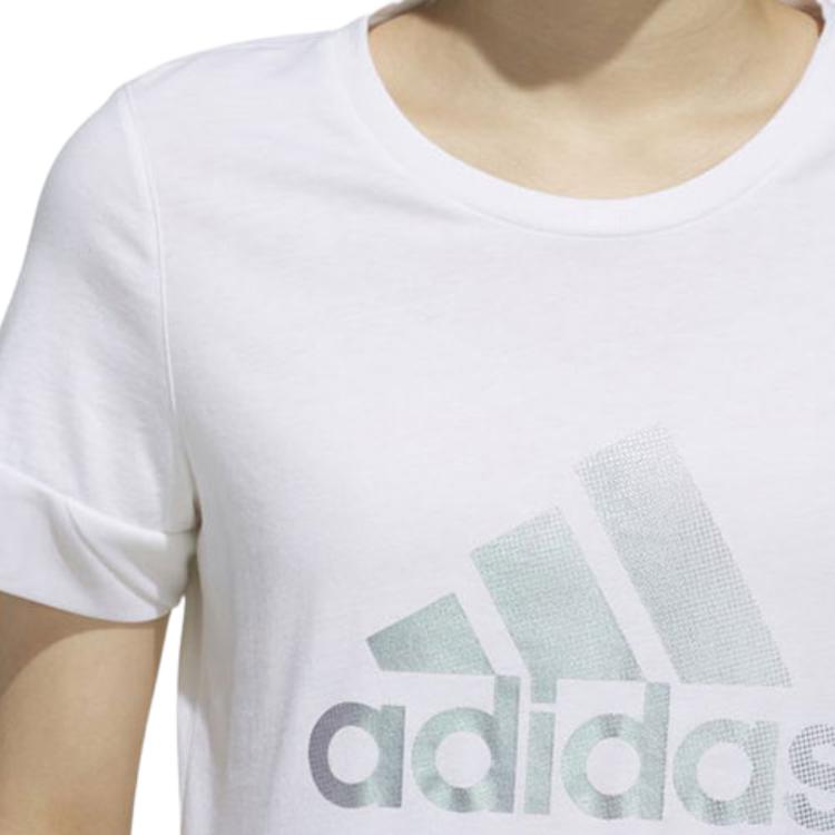 adidas Sporty Short Sleeve T-Shirt Women Tops White DY8612