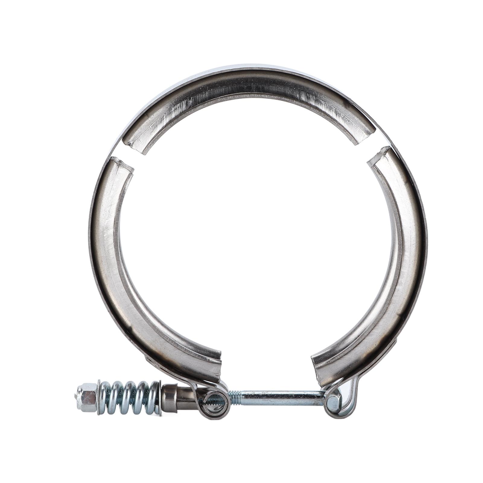 Turbocharger Exhaust Pipe V Band Clamp Flange Assembly Replacement for Borg Warner S200 S300 Turbo Marmon