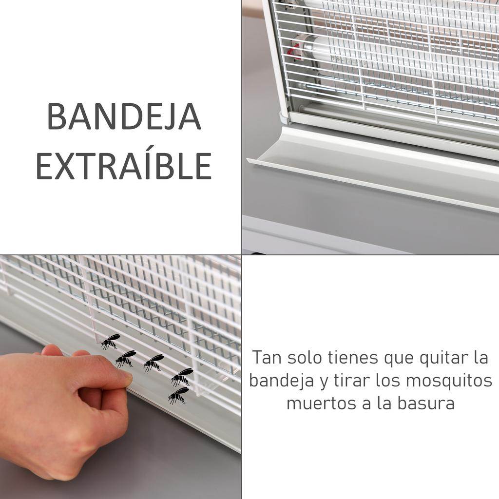 Mosquito Killer Lamp, Electric, 30 W, UV, 60 m² Coverage, 48.5 x 8.5 x 26.5 cm, Grey