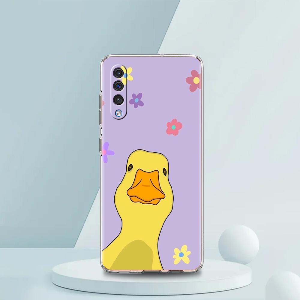Cute Goose Duck Game Luxury Transparent Phone Case for Samsung Galaxy A12 A02 A03S A50 A70 A40 A10 A20 A30 Cover Silicone Shell