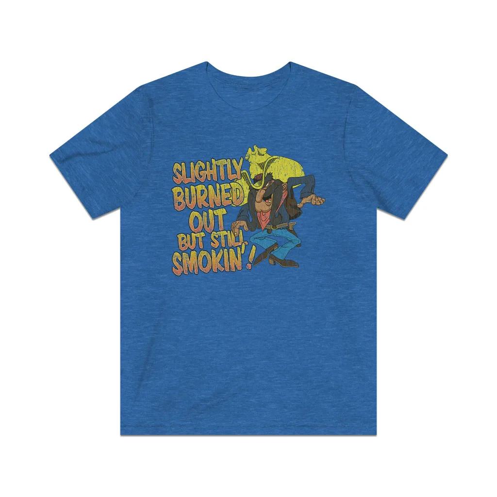 

Burned Out, But Still Smokin 1985 Vintage Men s T shirt S