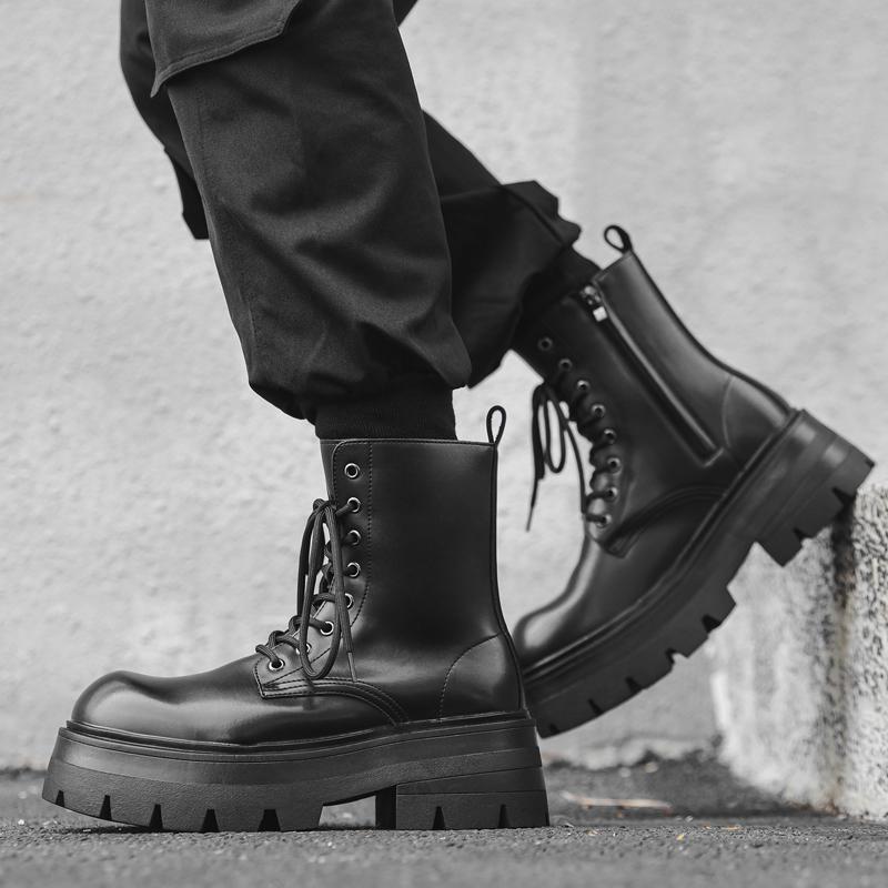 Lederschuhe Für Mann Plateau Echtes Leder Große Größen Schuhe Designer Formell Plateau Freizeit Schuhe Outdoor