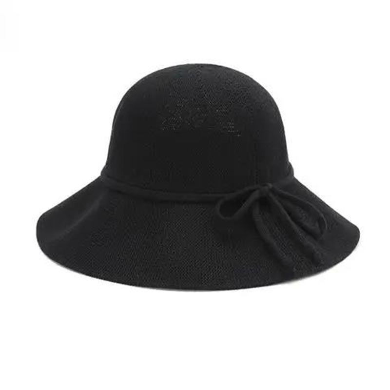 

Шляпа с большими полями, женская летняя защита от ультрафиолета, солнцезащитный козырек, защита от солнца, дорожная универсальная шляпа one size чёрный