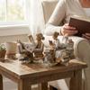with Stand Book Lovers Statues Reading Tabletop Sign  Living Room Bookcase