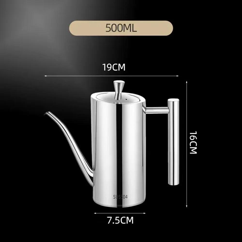 

304 Stainless Steel Oil and Vinegar Dispenser Bottle Non-Drip Spout for Home Kitchen Cooking Utensil