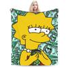 S-Simpsons Cartoon Background Throw Blanket Comfortable Novelty Blankets For Sofa Home Travel Office Flannel Bedspread Bed Cover