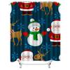 TU Christmas Shower Curtain Santa Claus Reindeer Holiday Bathroom Decor Festive Winter Themed Waterproof Fabric Home Decor Gift