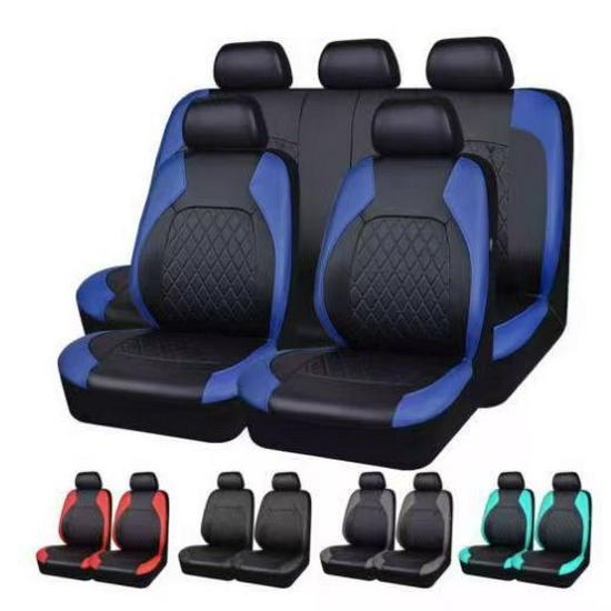 Car Pu Universal Seat Leather Cover With Diamond Quilting Design