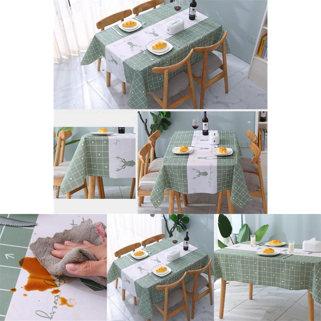 Elegant Waterproof Oilproof Tablecloth Cover Protector For Simple Home Dining Decor
