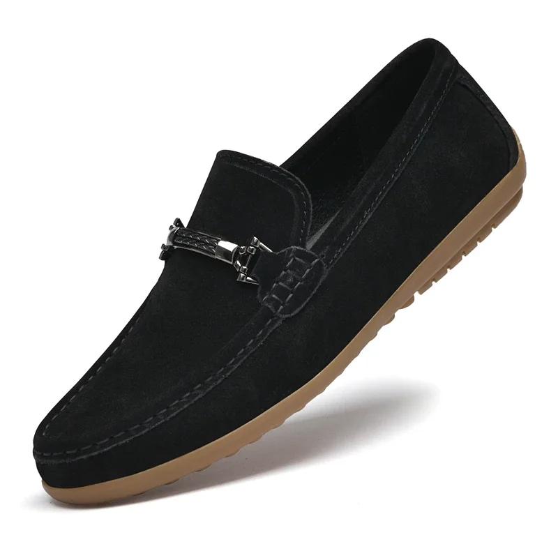 Fashion Genuine Leather Shoes for Men Breathable Designer Loafers Adult Moccasins Handmade Man Driving Shoes New Male Driving Footwear
