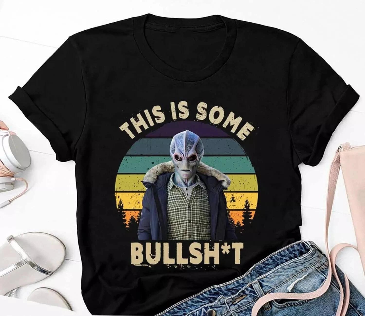 Винтажная футболка This Is Bullsht, футболка Resident Alien, инопланетянин НЛО S