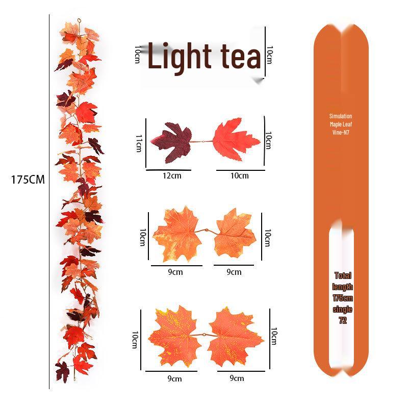 Artificial Maple Leaf Rattan Home Decor: Scenic Atmosphere Arrangement