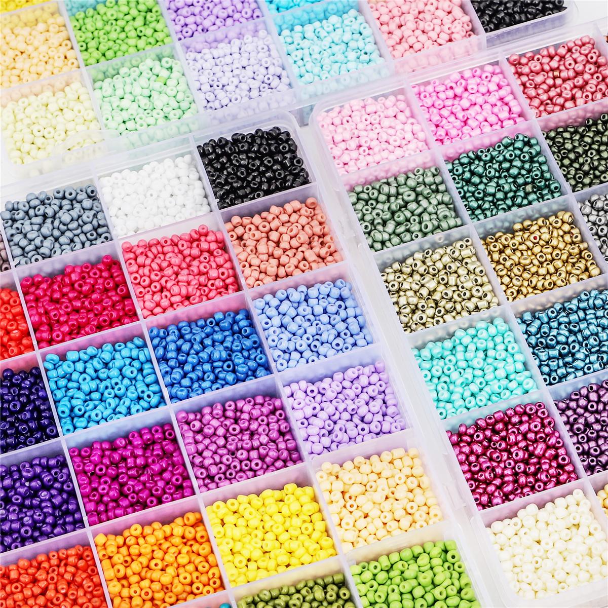 sourcing map 1300 perline in vetro, 6 x 1,7 mm, mini perline distanziatrici in vetro sfuse, per orecchini, collane, bracciali fai da te, creazione di gioielli (giallo limone