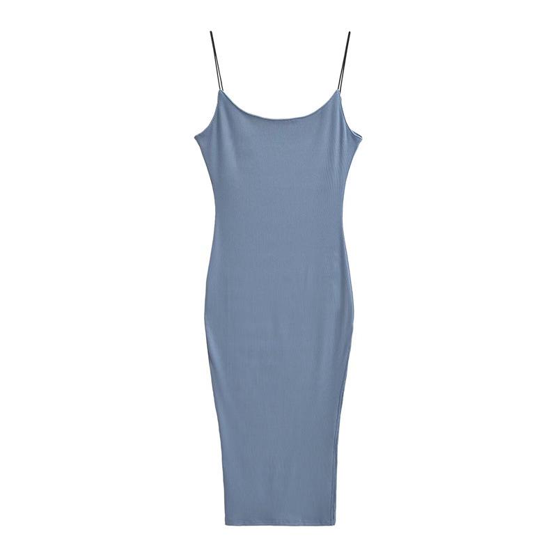 

Women s Retro Slim-Fit Sleeveless Split Camisole Dress Medium