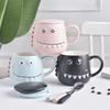 Kreative süße lustige Keramiktasse Bürogeschenk Haushaltsbecher Kaffeetasse Tasse für Wasser Paare Frühstückstasse