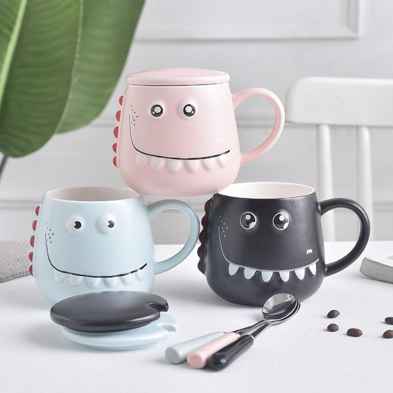 Kreative süße lustige Keramiktasse Bürogeschenk Haushaltsbecher Kaffeetasse Tasse für Wasser Paare Frühstückstasse