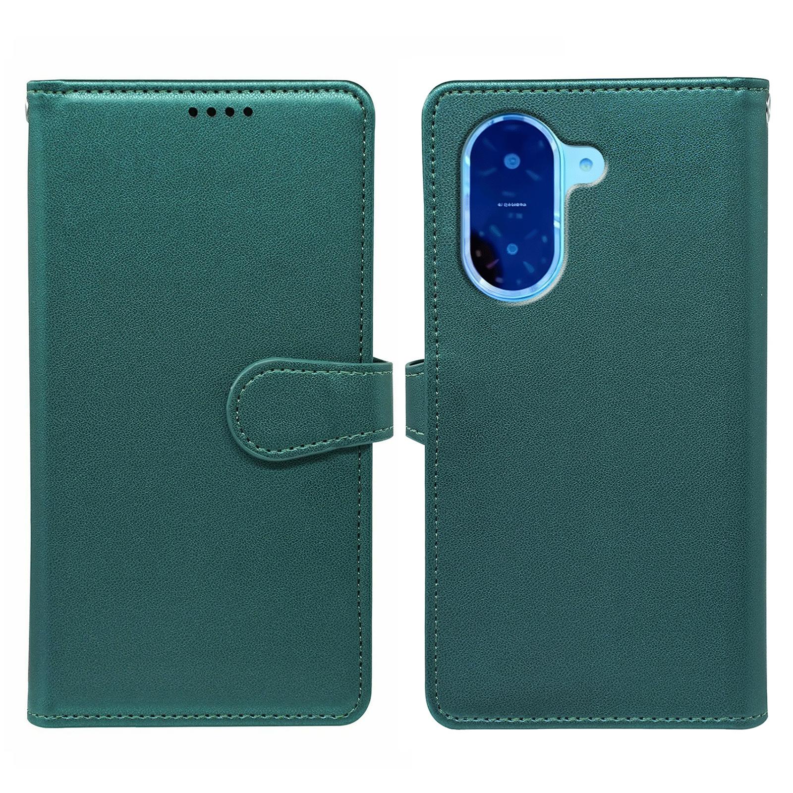 

For Xiaomi Redmi A5 4G (171.7mm)/Poco C71 4G Case with 9 Card Slots PU Leather Stand Phone Cover Green