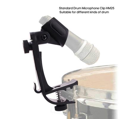 2Pcs Drum Microphone Clips Drum Adjustable Microphone Holder Drum Hoop Rim Mount Shock Mount