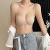 Traceless Smooth Underwear Women's Small Breasts Gather Together To Show a Large Semicircular Ball, Thin On the Top and Thick On the Bottom