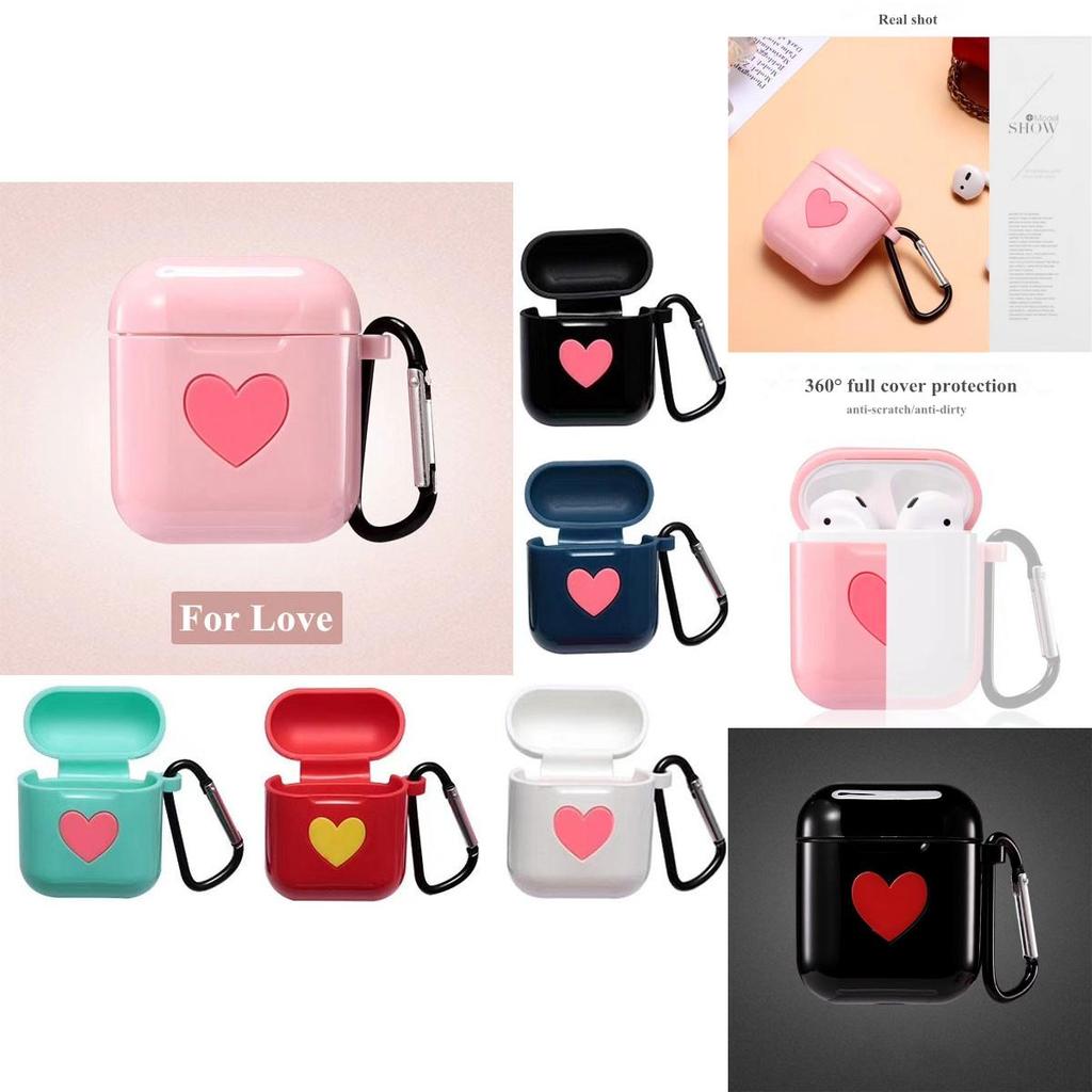 Love Heart Protective Bag Cover For Airpods Made Of Soft Skin-friendly Silicone