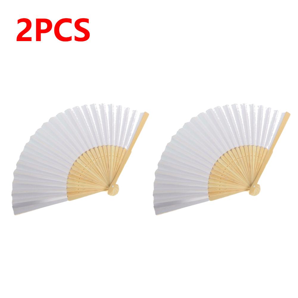 1-50 Stück DIY Papier Bambus Faltfächer Blanko Weiß Faltfächer Hochzeitsgeschenke Erwachsene Kinder Kalligraphie Malerei Übungsfächer