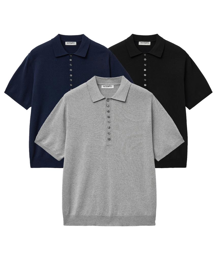 INTEMPOMOOD Uncommon Button Collar Knit: 3 Colors