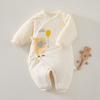 Baby Boy Girl Winter Thick Cotton Hanbok With Slipon Closure For Newborns