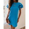 GMXIA Moda Donna Estate Primavera Colore Unico Stampa Scollo Rotondo Manica Corta Abiti Casual