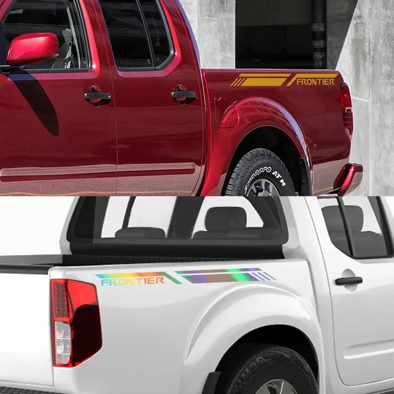 Car Trunk Side Sticker For Nissan Frontier NP300 Pro 4X D40 D22 Truck Graphics Stripes Decal Vinyl Cover Auto Tuning Accessories