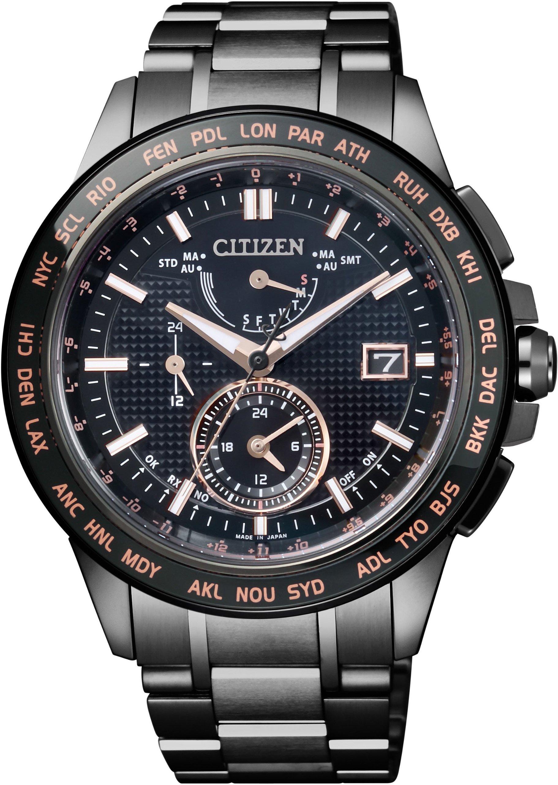 

Atessa Eco Drive Radio Watch High Grade Pair Model Black [Citizen] AT9045-58E