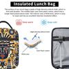 Bronze Cartoon Tribal Gesicht Isoliert Lunchtasche für Frauen Kinder Tragbar Lebensmittelboxen Thermische Lunchbox Tragetasche