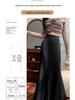 2025 Elegant Slim-Fit High-Waist Woolen Knit Mermaid Skirt for Women - Autumn/Winter Collection