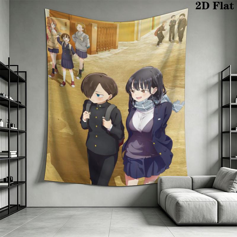 The dangerous thing in my heart Wall Tapestry Aesthetic Wall Hanging Printed Fabric Blanket Decorative Tapestries for Bedroom Living Room Home Decor