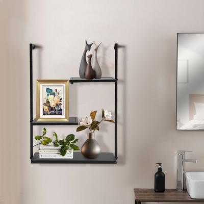 3 Tier Floating Shelves,Wall Hanging Storage Rack,Wall Decor Storage Book Shelf,Wall Display Shelf for Bathroom Bedroom