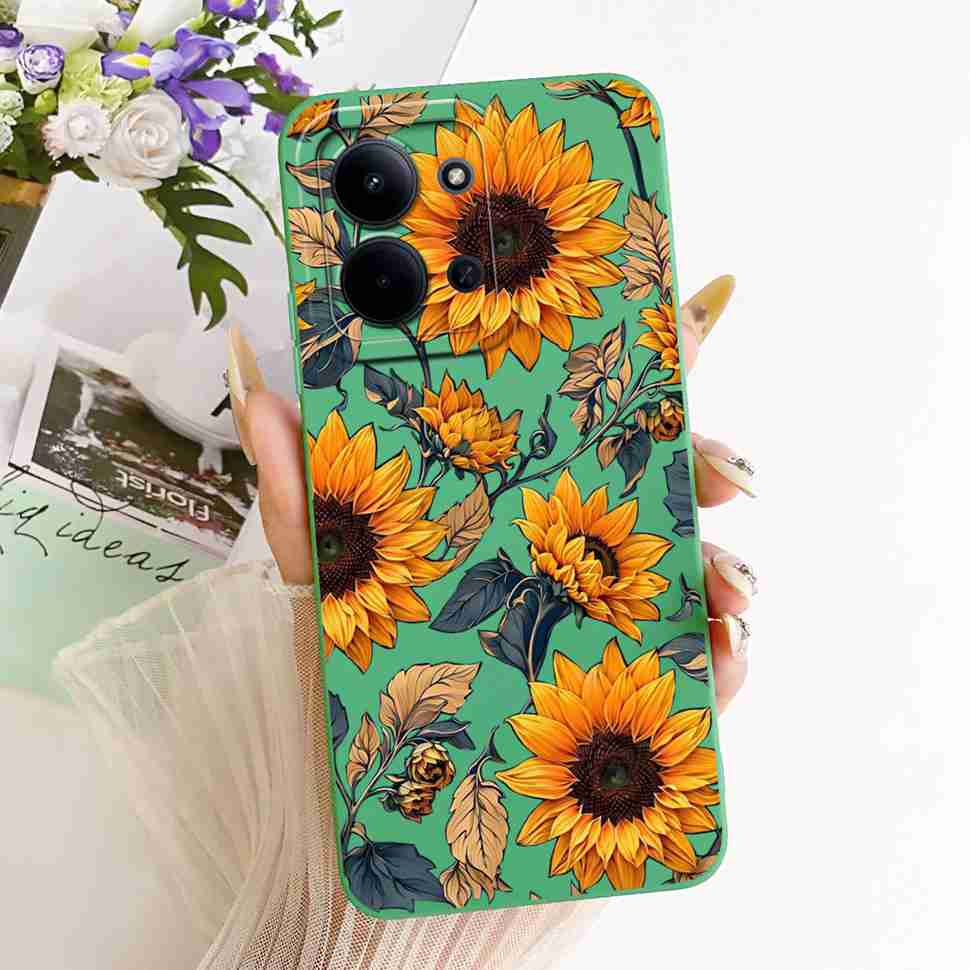For Xiaomi Redmi 15C 4G Case Cute Couple Flower Cartoon Cover Phone Case For Xiaomi Redmi 15C Redmi15C 4G 5G Back Cover Capa