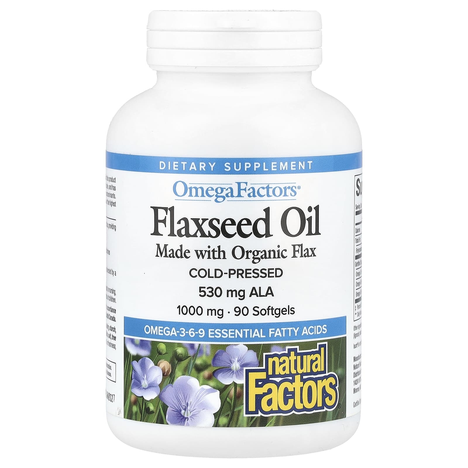 

Flaxseed Oil, 1,000Mg, 90 Softgels
