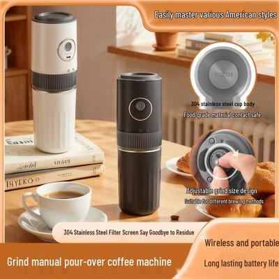 Portable Electric Hand Drip Coffee Grinder & Maker