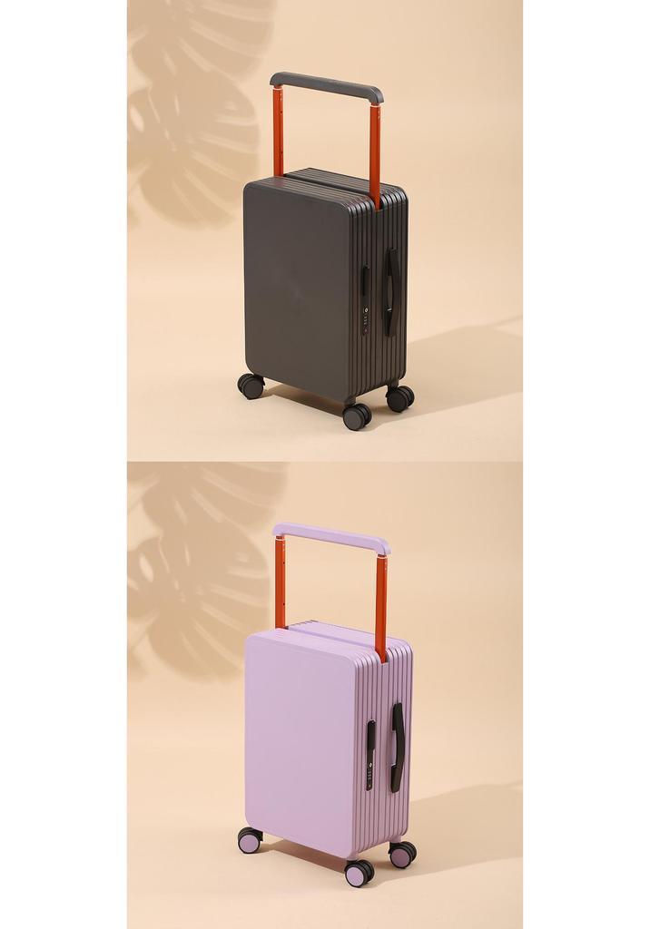 26" Wide Pull Rod Luggage: 20" Lightweight Female Carry-on Suitcase with Silent Wheels and Password Lock.