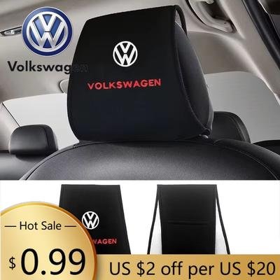 Pour VOLKSWAGEN VW Coton Housse de Repose-tête de Voiture Coussin Protecteur pour Volkswagen Polo Passat Golf Jetta Tiguan Touran TAYRON Santana Sci