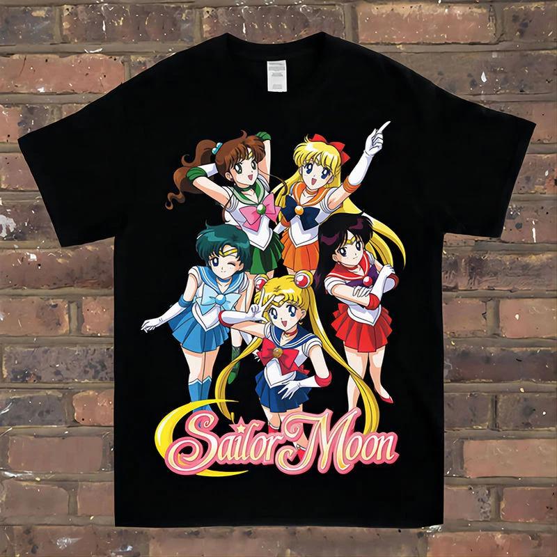 

Sailor Moon Cosplay Anime Unisexga T Shirt Summer Cotton Unisex Tee Streetwear Casual Trend Short Sleeve Hip Hop 2026 New 4XL
