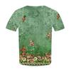 Camisa de manga corta para mujer, con botones, talla grande, camiseta informal con estampado de flores
