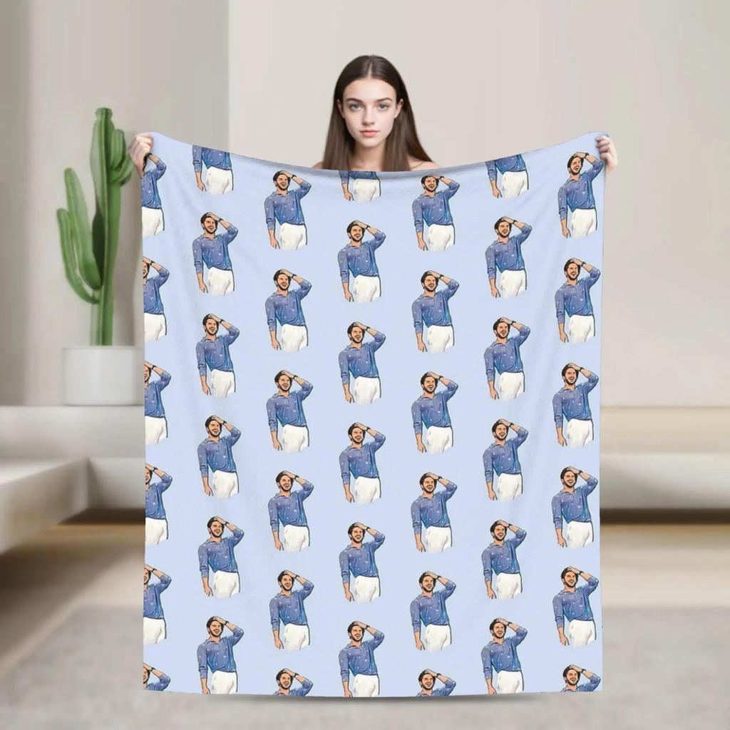 Warm Vintage Style Throw Blanket by Jonathan Bailey Soft Flannel Decorative Bedspread for Couch Chair or Sofa Cover
