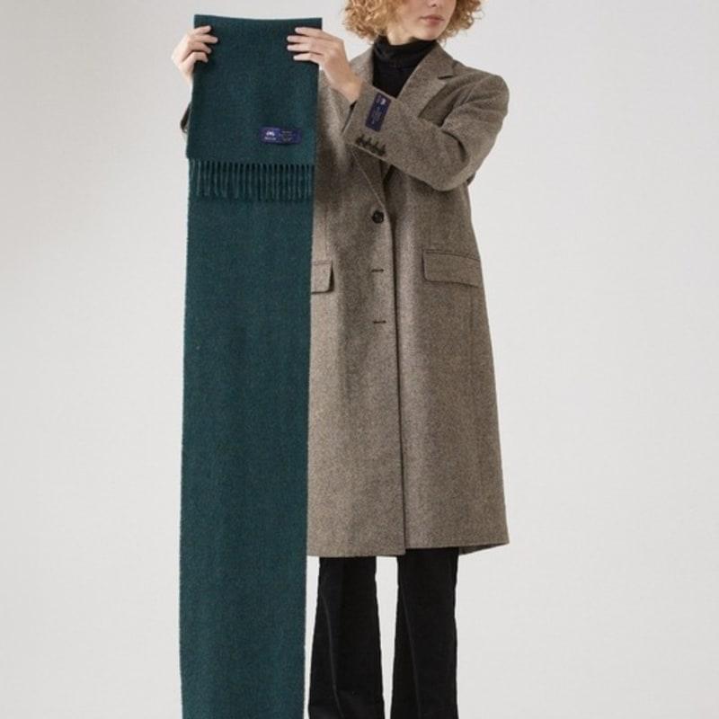 ABRAHAM MOON Merino Wool Muffler 25cm - Teal