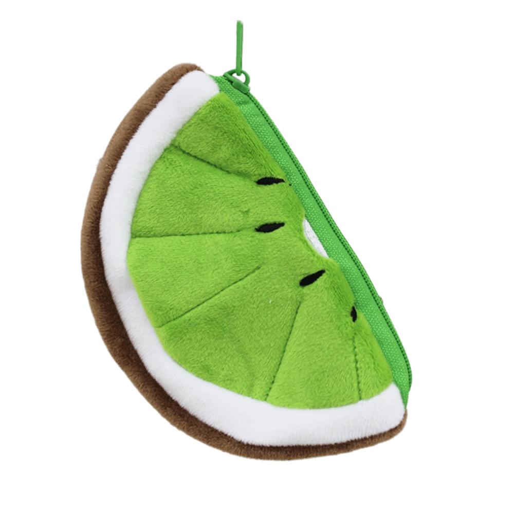 Cute Watermelon Coin Purse Zipper Cartoon Mini Card Bag Funny Plush Fruit Wallet Women