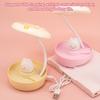Donut Design Small Table Lamp 360 Degree Flexible Neck LED Soft Light No Flicker Eye Protection USB Powered Reading Night Light