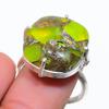 Copper Green Turquoise Gemstone 925 Sterling Silver Jewelry Ring Size Adj. GK-6066