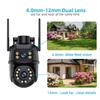 iCSee Dual-Lens HD WiFi Outdoor Surveillance Camera with Gun-Ball Linkage, Waterproof Design