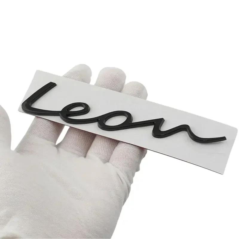 Car 3D Metal Trunk Words Letters Logo Decals Emblem Badge Sticker For Leon MK1 MK2 MK3 MK4 MK5 MK6 FR Styling Accessories